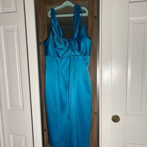Eliza J Teal Sleeveless Midi Dress